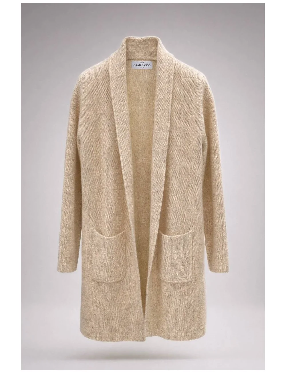 Cardigan Lungo Bianco Panna