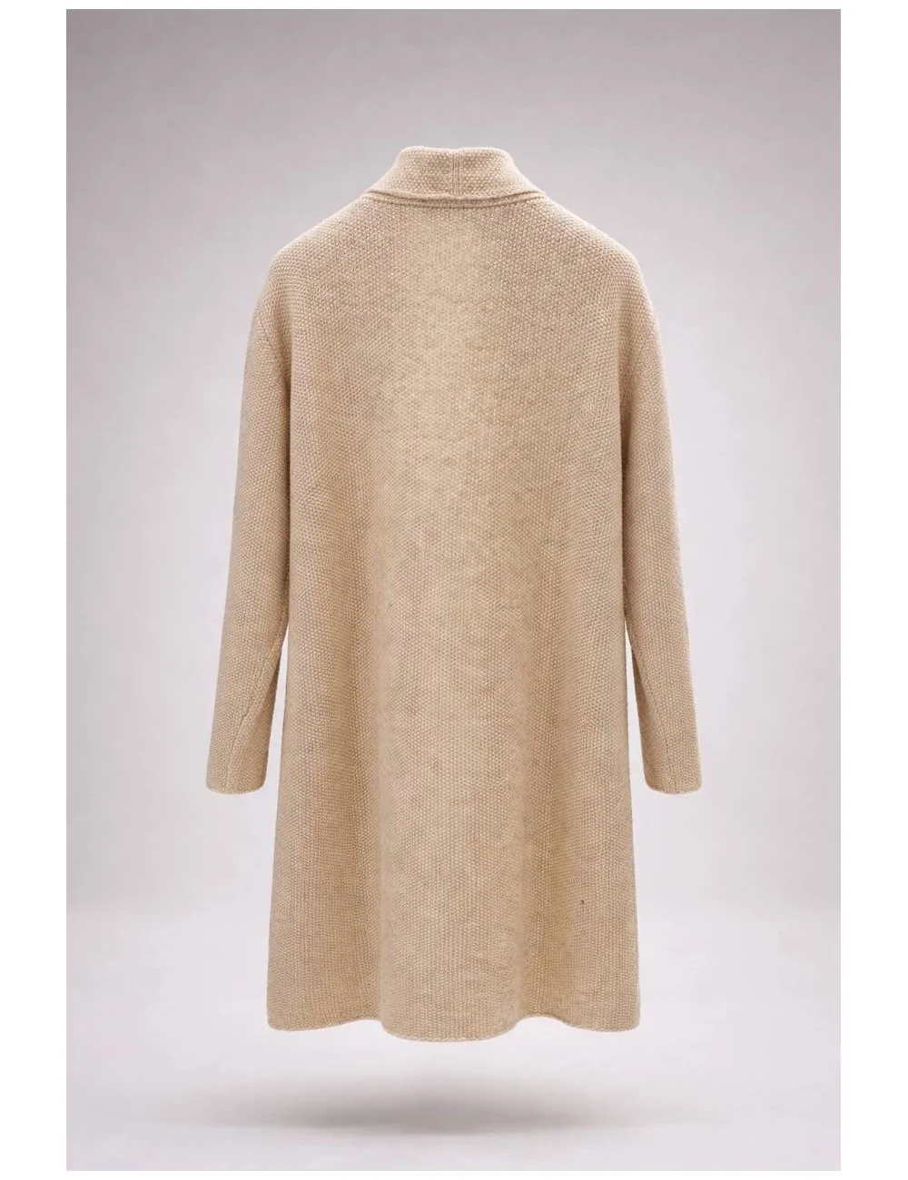 Cardigan Lungo Bianco Panna