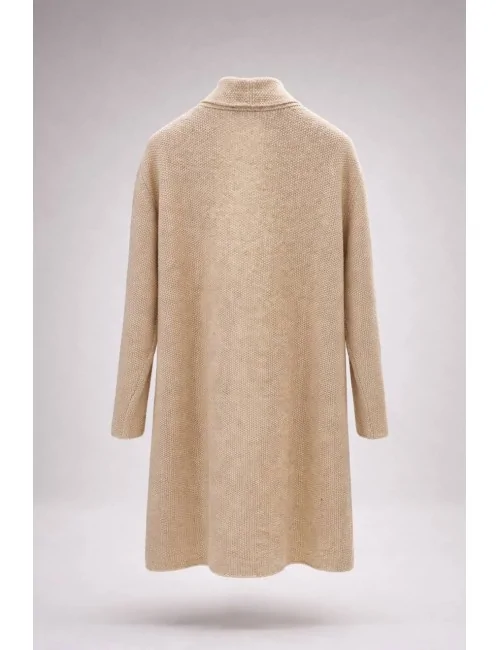 Cardigan Lungo Bianco Panna