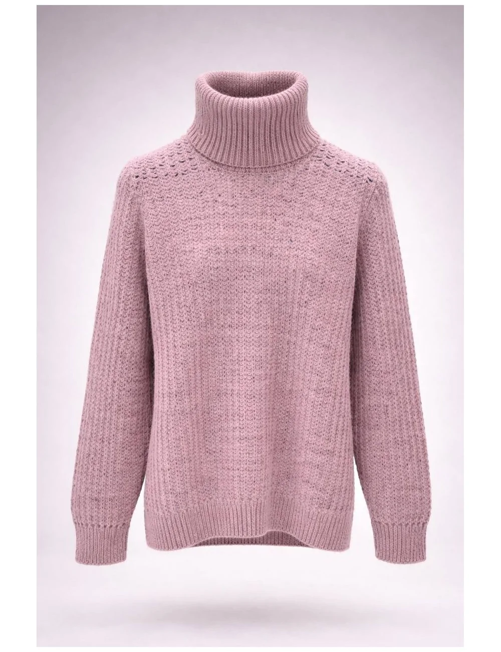 Maglione rosa a coste