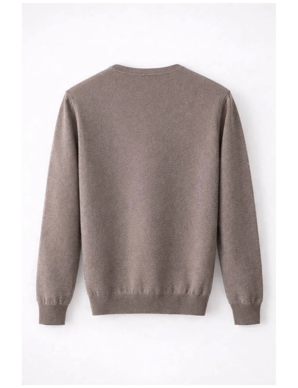 Maglia marrone scollo a punta