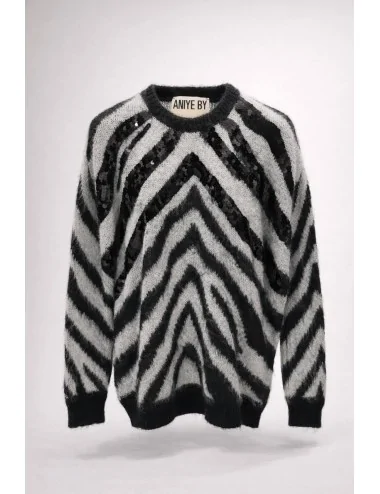 Maglia effetto zebrata