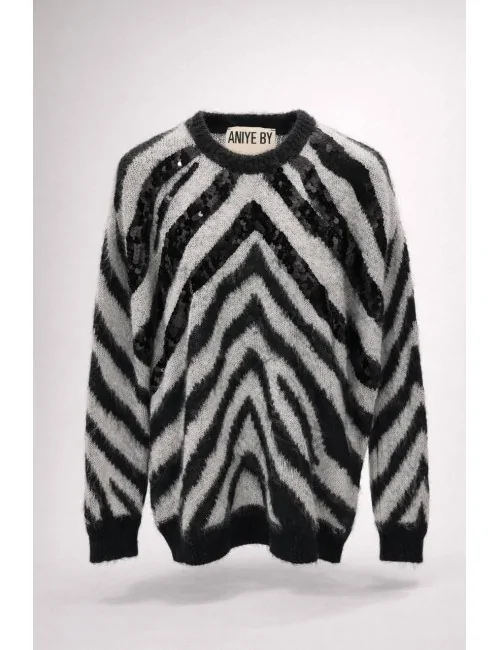 Maglia effetto zebrata