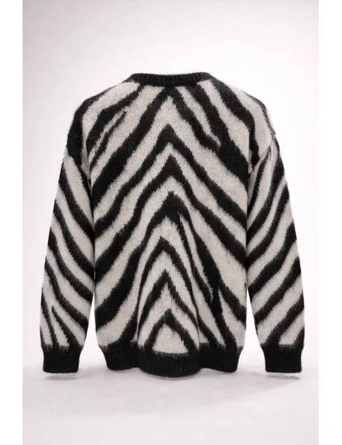 Maglia effetto zebrata