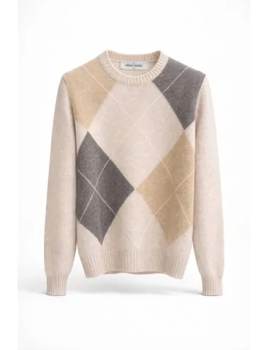 Girocollo in lana a rombi