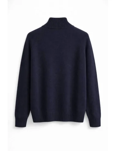 Cardigan blu in lana 2