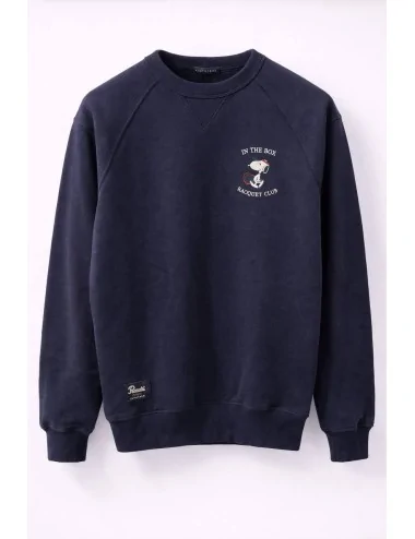 Felpa girocollo con stampa snopy raquet
