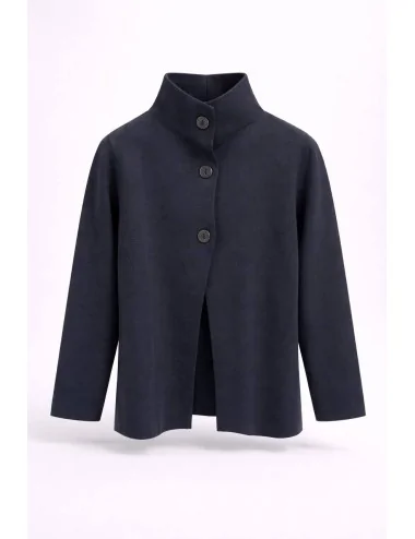 Cardigan a collo alto