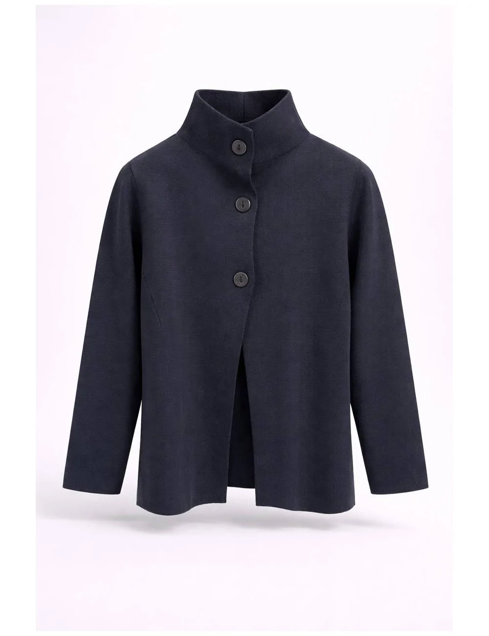 Cardigan a collo alto
