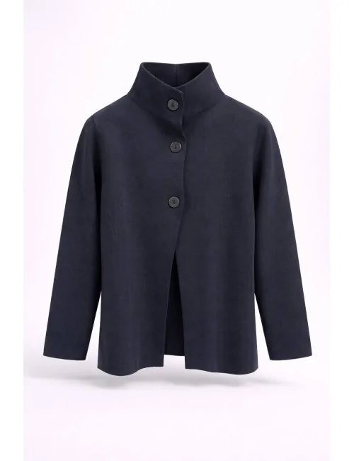 Cardigan a collo alto