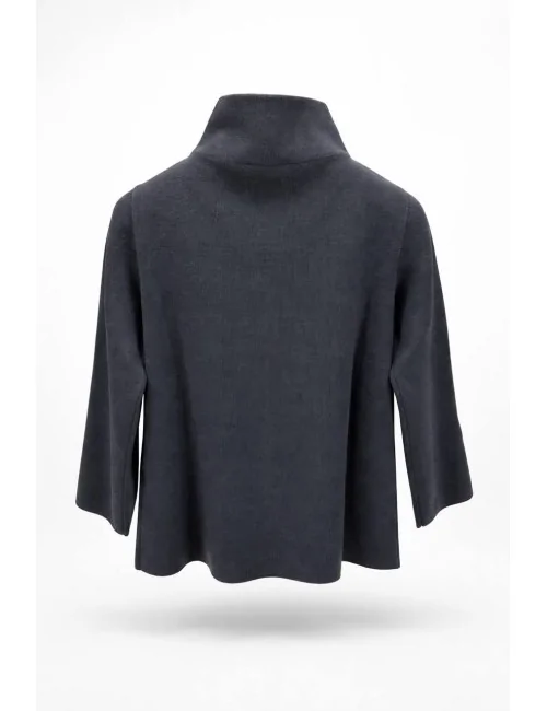 Cardigan a collo alto