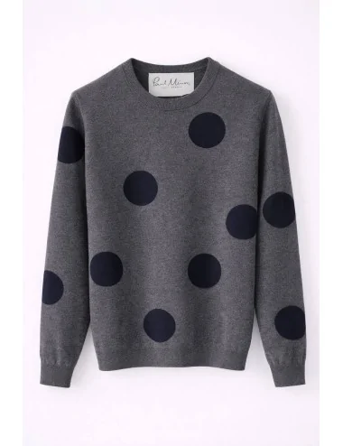 Maglia grigia con pois