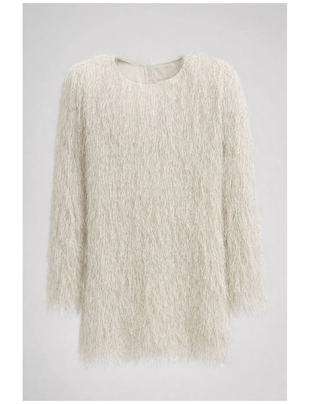 Abito mini con piume