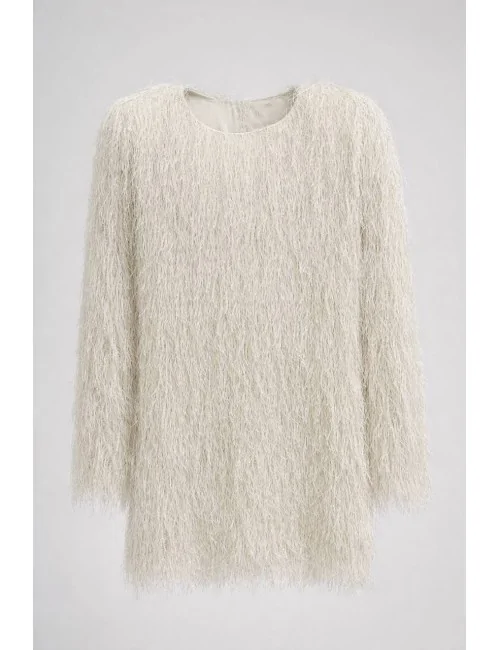 Abito mini con piume