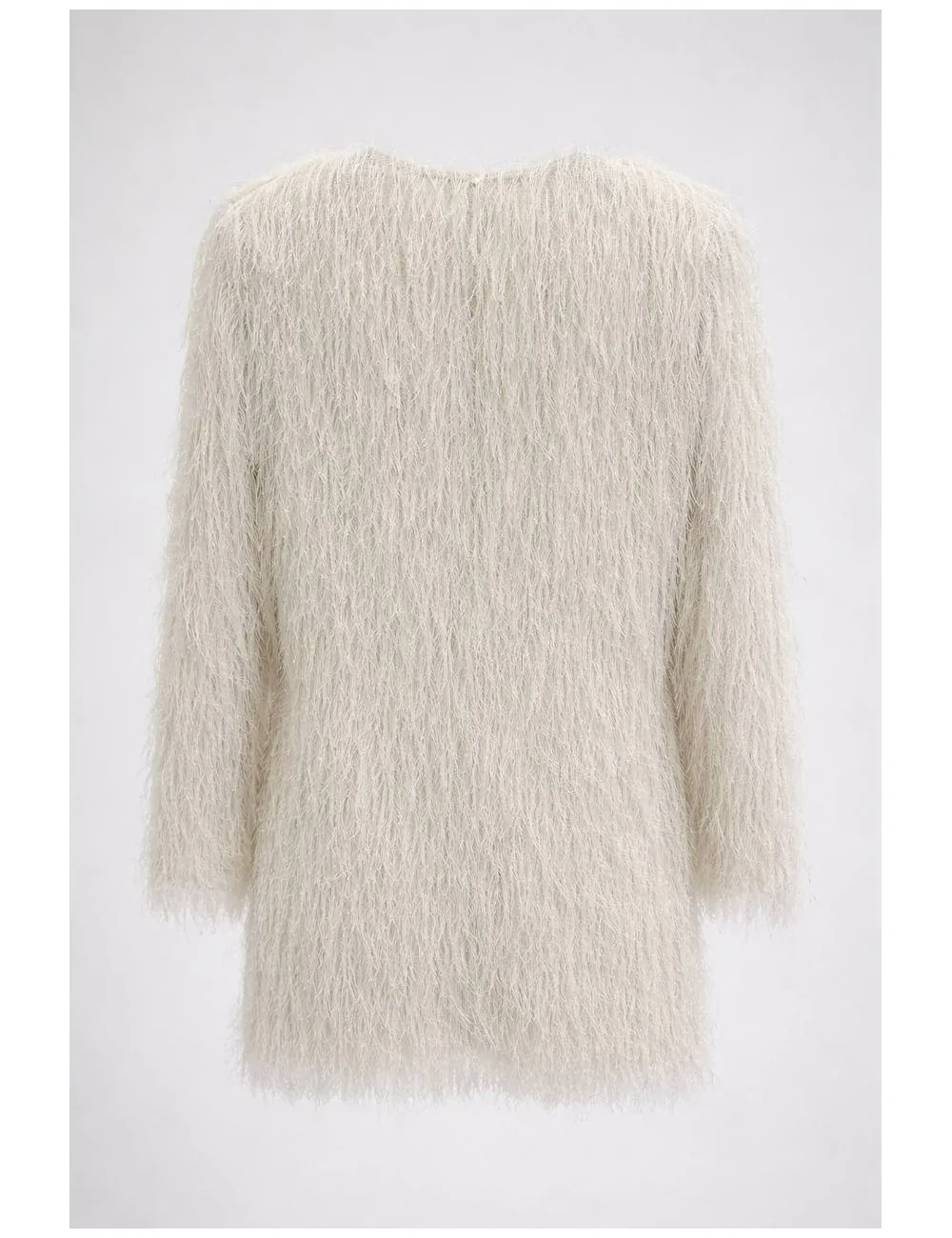 Abito mini con piume