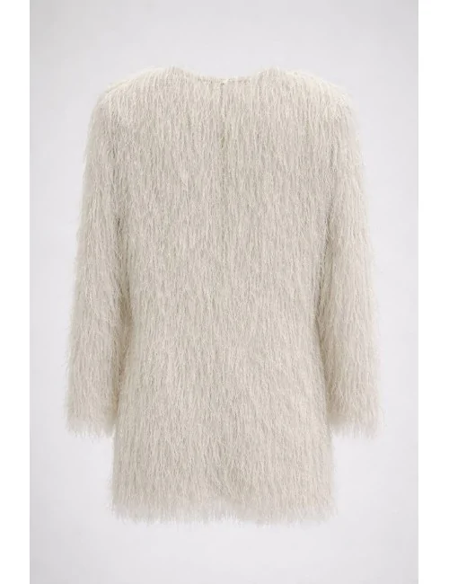 Abito mini con piume