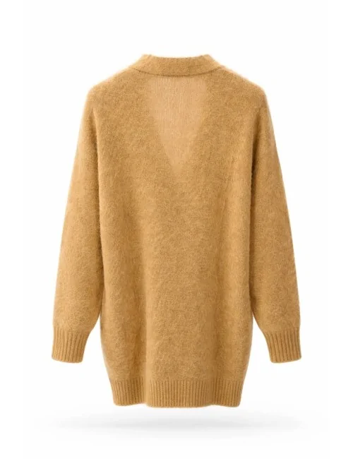 Cardigan Lungo Color Biscotto