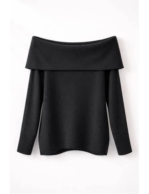 Maglia scollo a barca in cashmere