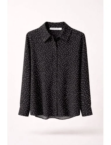 Camicia in crepe a pois