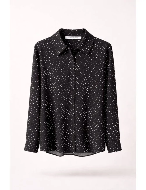 Camicia in crepe a pois