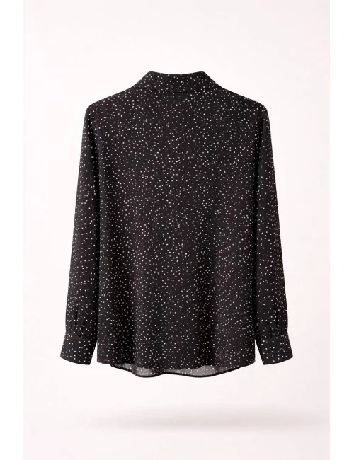 Camicia in crepe a pois