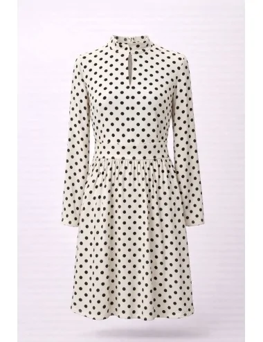 Abito Corto Dolcevita In Crepe