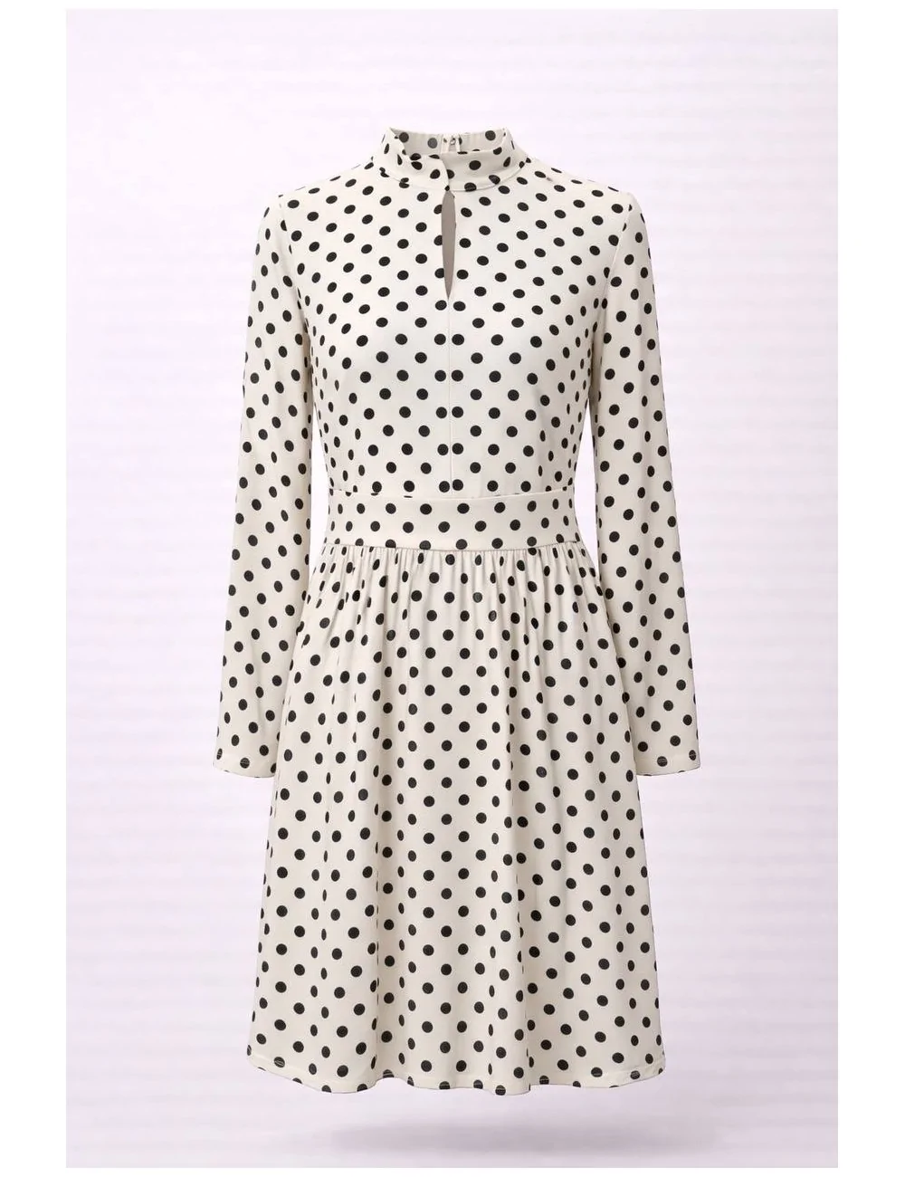 Abito Corto Dolcevita In Crepe