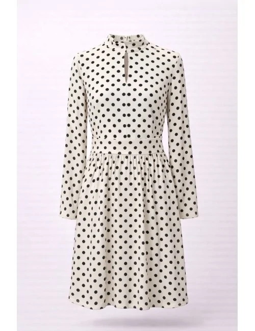 Abito Corto Dolcevita In Crepe