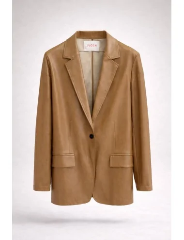 Giacca in ecopelle over-size