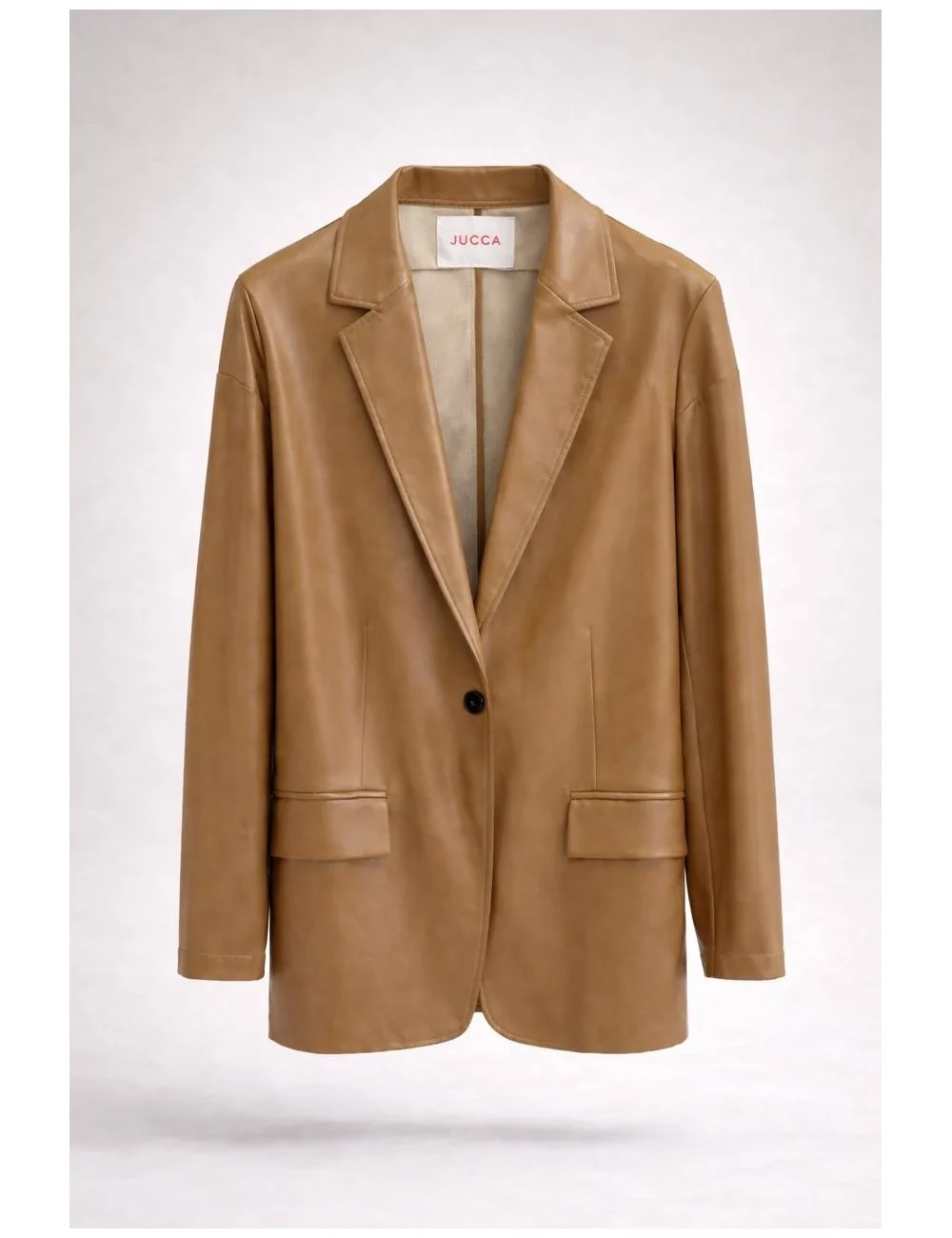 Giacca in ecopelle over-size