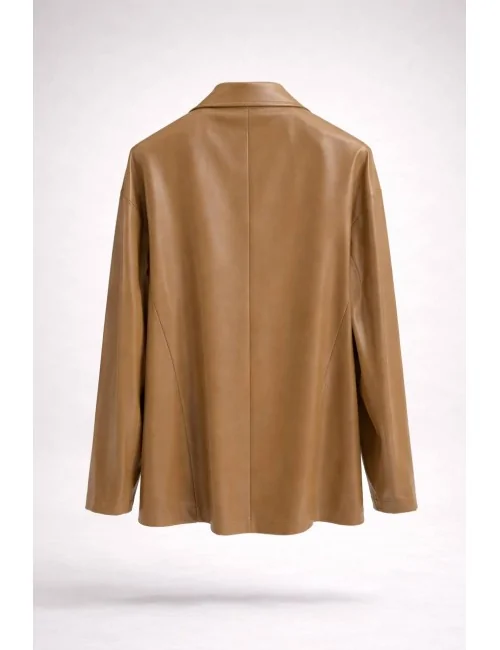 Giacca in ecopelle over-size