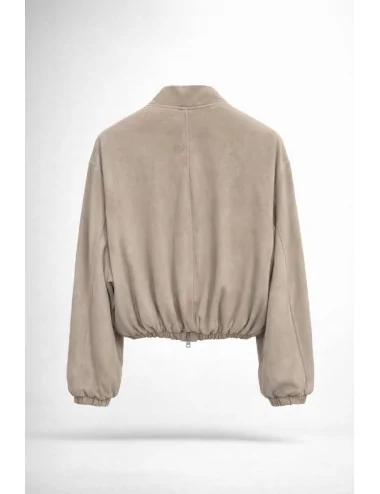 Bomber corto in camoscio 2