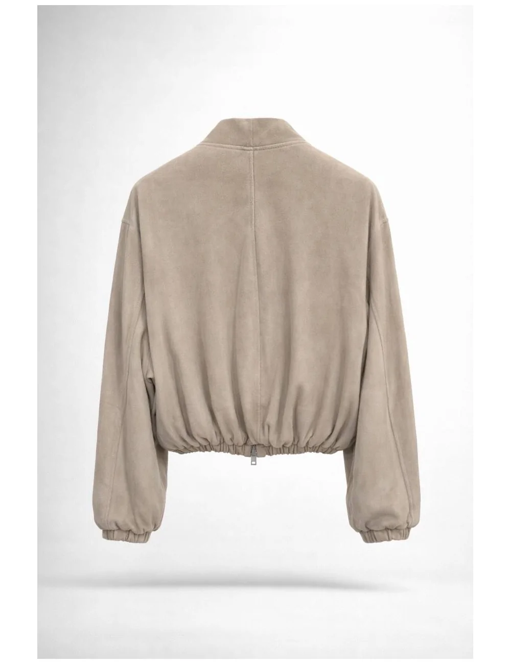 Bomber corto in camoscio