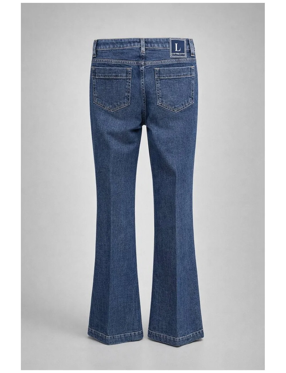 Jeans Blu Scuro A Zampa