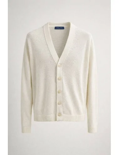 Cardigan lino e cotone