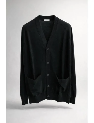 Cardigan nero in cotone