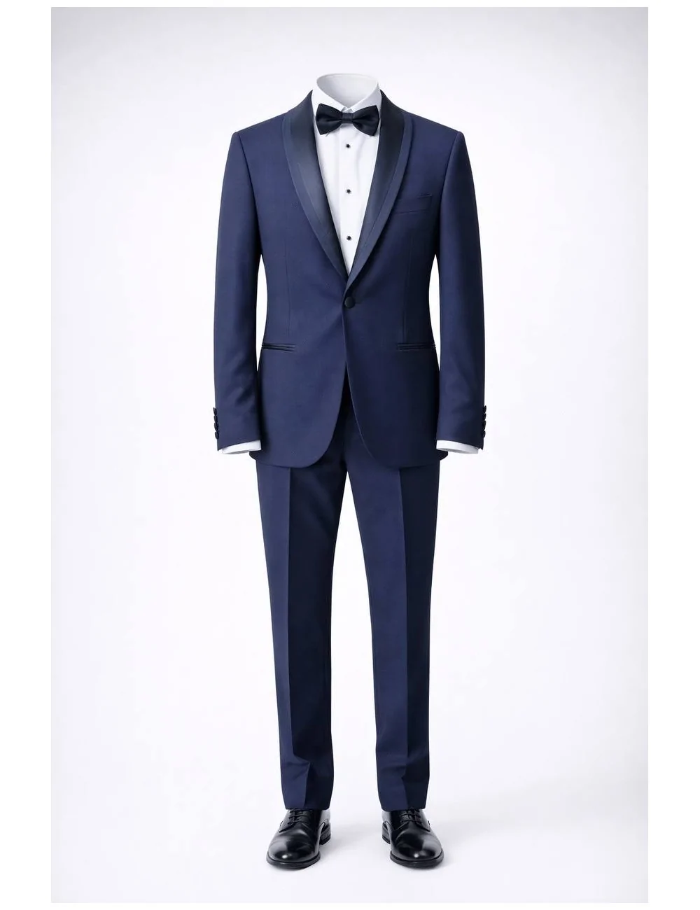 Abito sciallato con profilo in raso