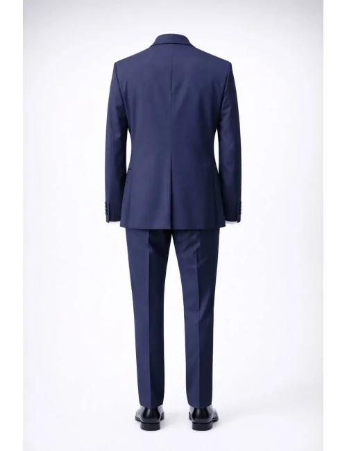 Abito sciallato con profilo in raso