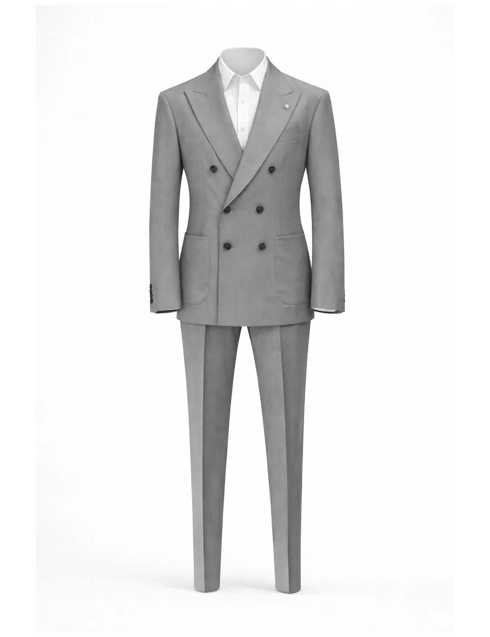 Abito grigio doppiopetto