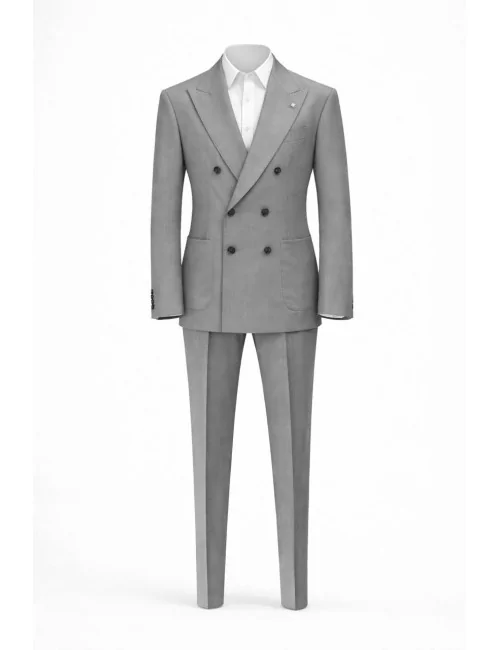 Abito grigio doppiopetto