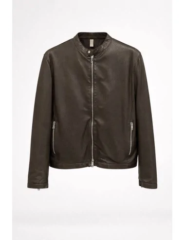 Giubbino di pelle traforato