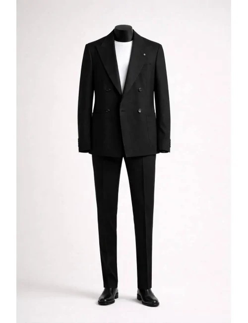 Abito nero doppiopetto