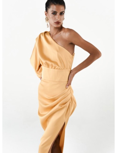 ACTUALEE Abito Monospalla Tinta Unita