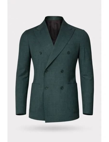 Giacca verde doppiopetto