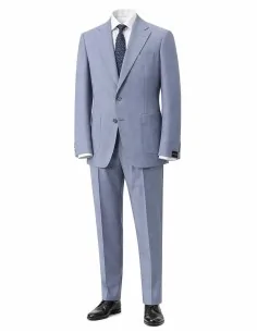 Abito monopetto azzurro sfoderato