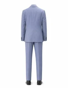 Abito monopetto azzurro sfoderato 2