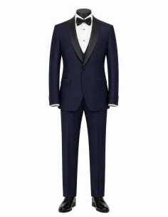 Abito Blu Con Gilet