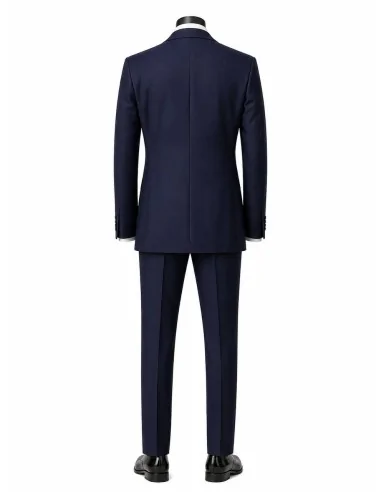 Abito Blu Con Gilet