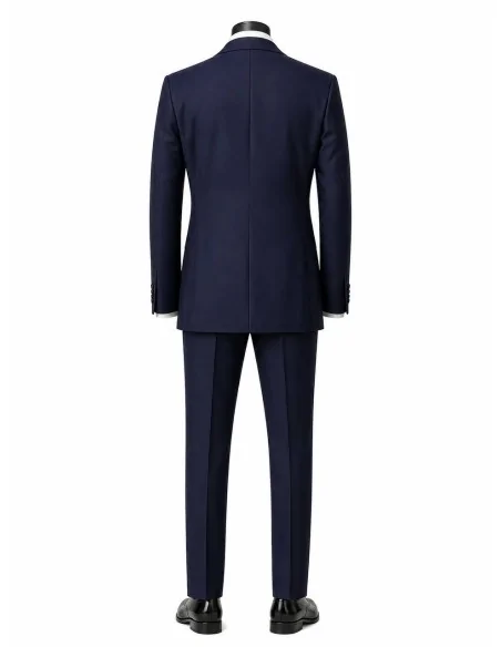 Abito Blu Con Gilet