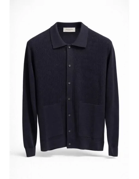 Maglia camicia traforata